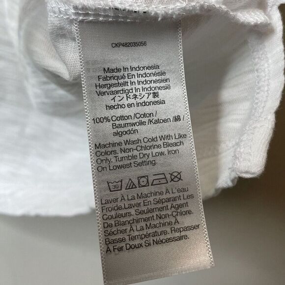 MADEWELL Tee Women Small Dolman-Sleeve White Slub Cotton Crewneck T-Shirt NP760 - Picture 13 of 14